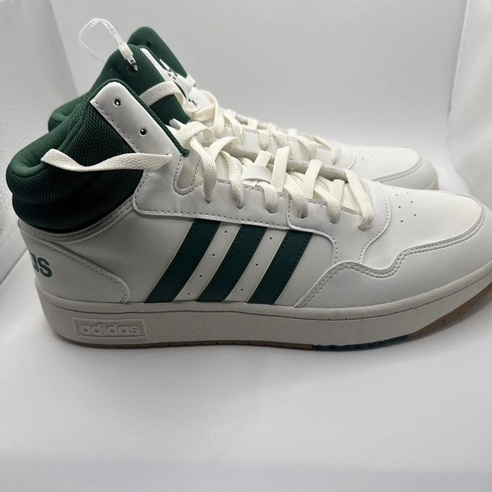 Adidas HOOPS 3.0 MID Green/White IG5570 Men's Size 12‎ NEW NWT